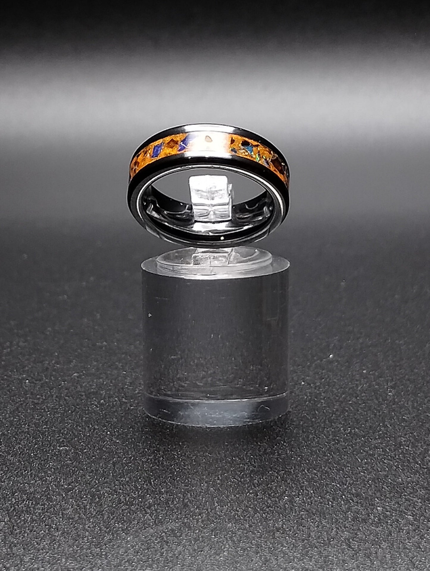 1/1 BLACK CERAMIC INLAY RING SIZE 5