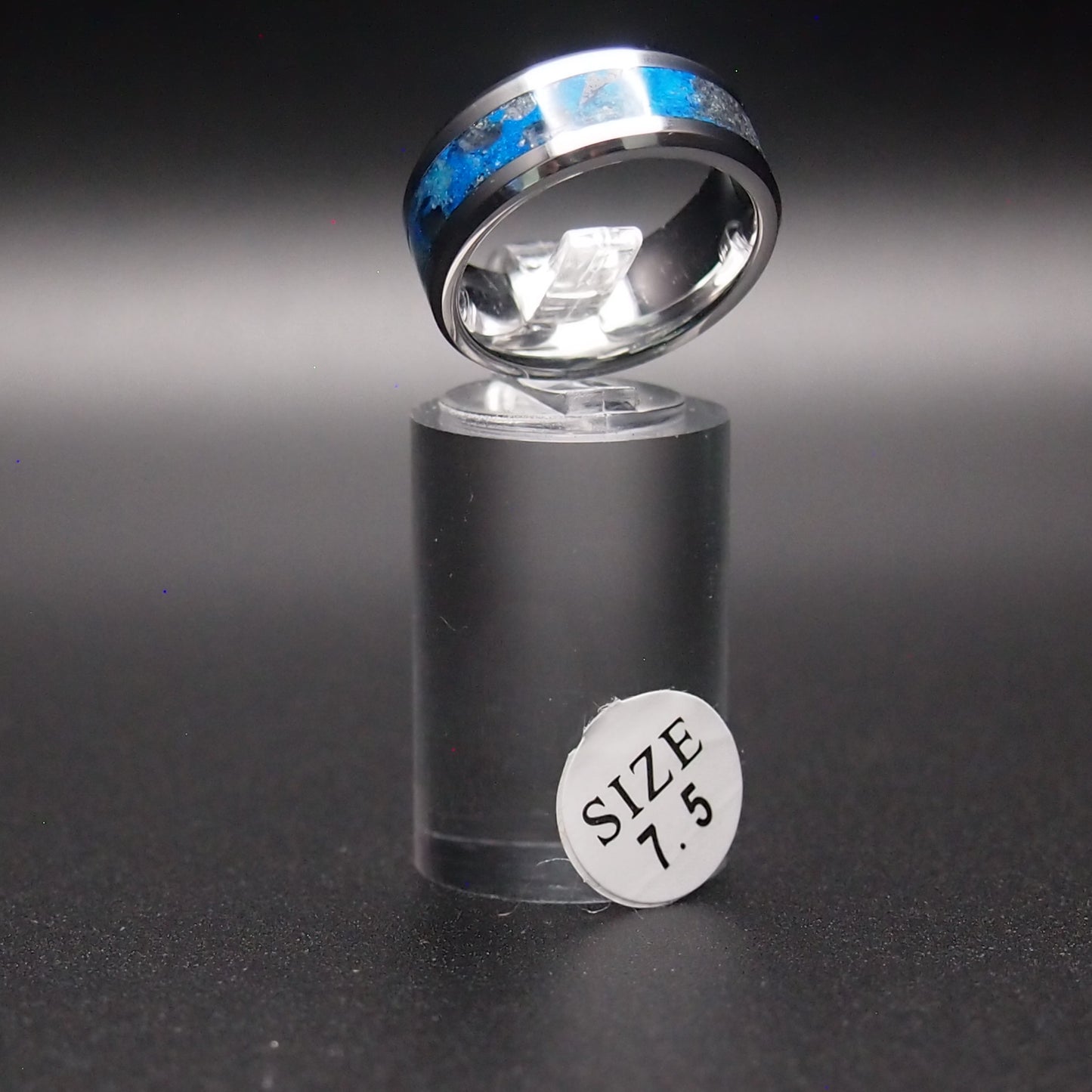 1/1 TUNGSTEN INLAY RING SIZE 7.5