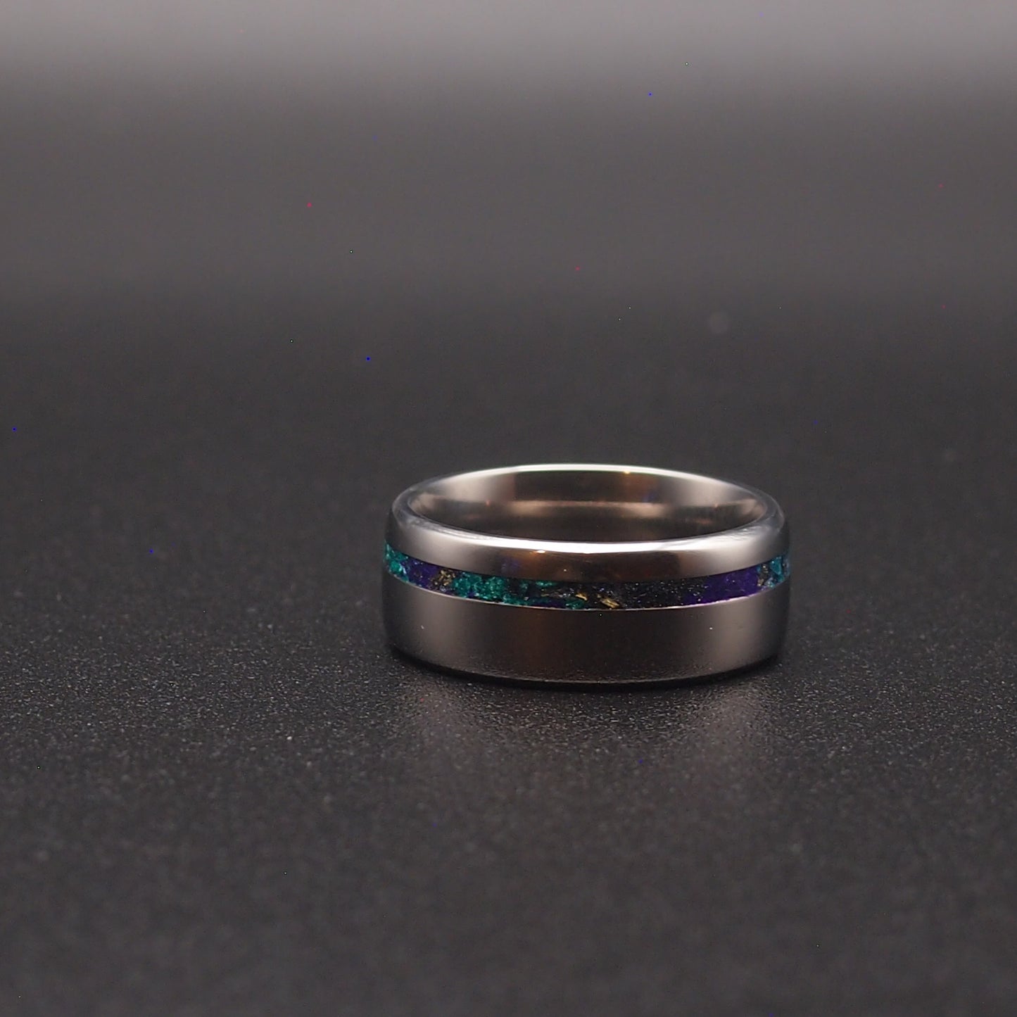 1/1 TITANIUM INLAY RING SIZE  8