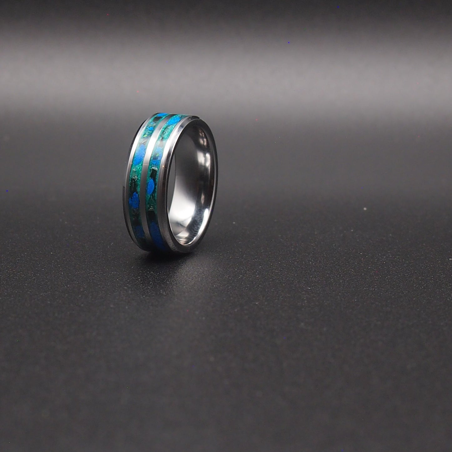 1/1 TUNGSTEN SPLIT INLAY RING SIZE 10